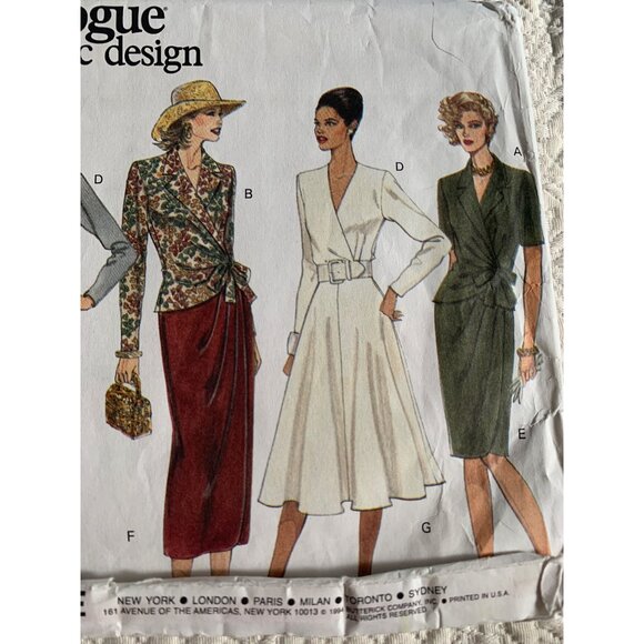 Vogue Misses Top Skirt Sewing Pattern 1311 Sz 12 - 16 - Uncut - Picture 4 of 9